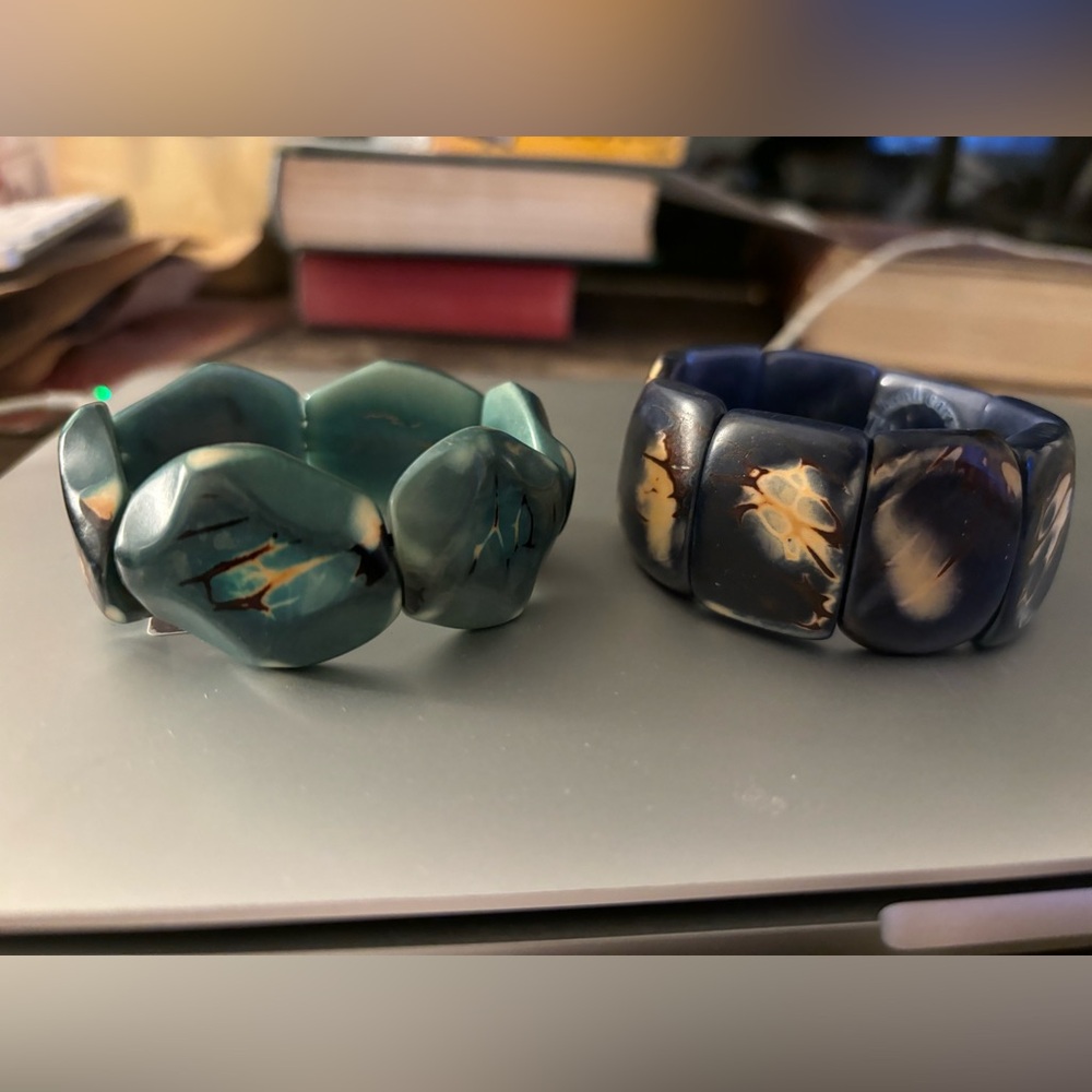 tagua nut from ecuador bracelet pair this is for both bracelets